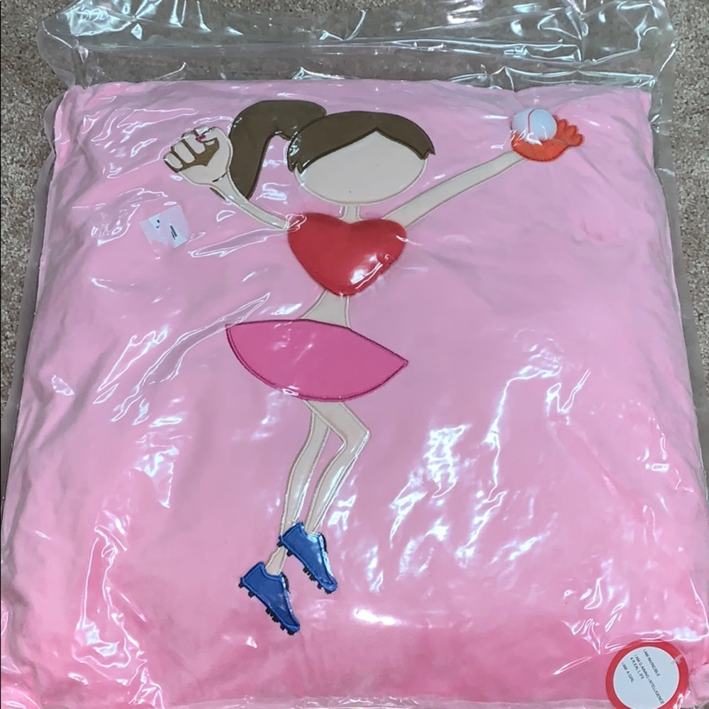 Custom Plush GIRL Power Pillow - Softball